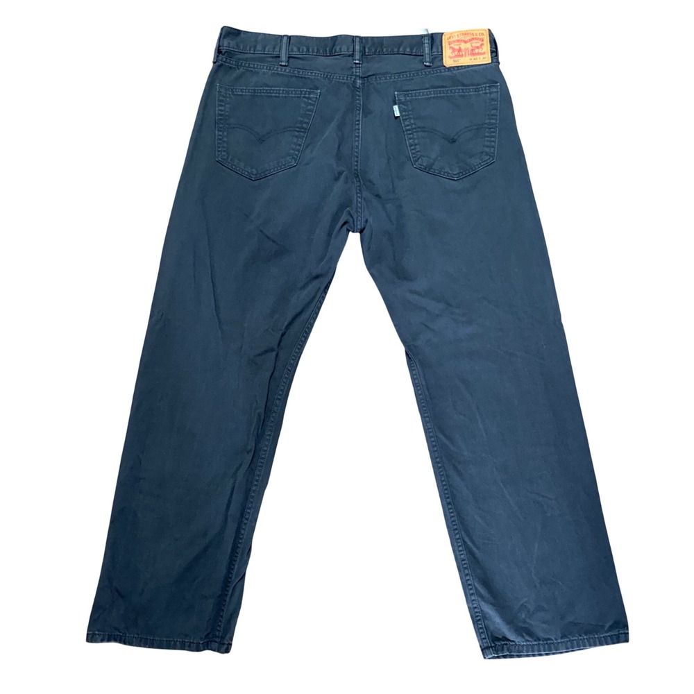 Levi's 505 Regular Fit Straight Leg Pants Mens 40x30 Charcoal Gray Cotton Denim